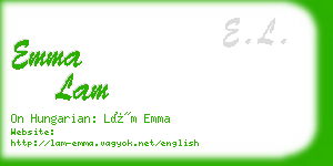 emma lam business card